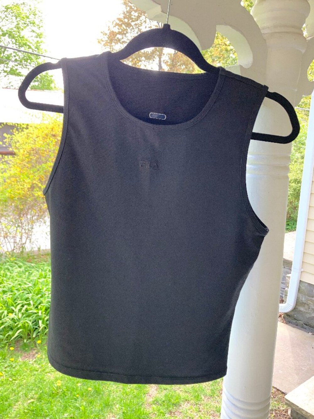 FILA Performa Black Sleeveless Crop Top